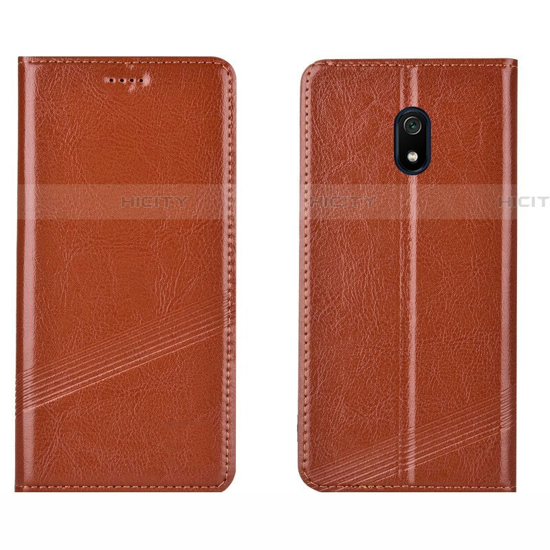 Coque Portefeuille Livre Cuir Etui Clapet L15 pour Xiaomi Redmi 8A Orange Plus