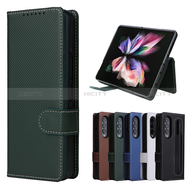 Coque Portefeuille Livre Cuir Etui Clapet L15Z pour Samsung Galaxy Z Fold3 5G Plus