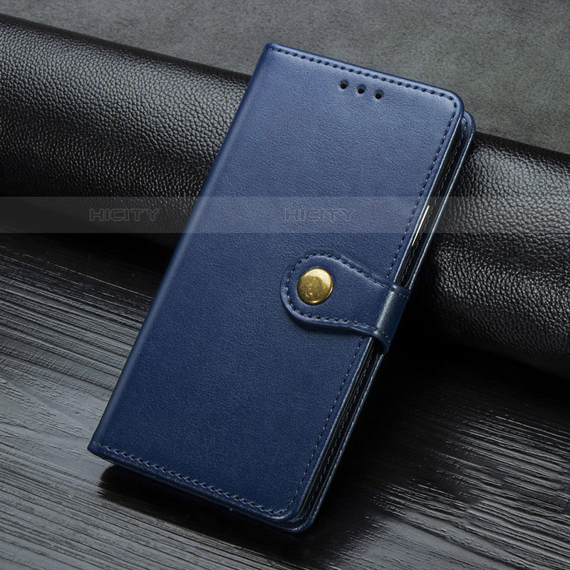 Coque Portefeuille Livre Cuir Etui Clapet L16 pour Huawei Y7p Bleu Plus