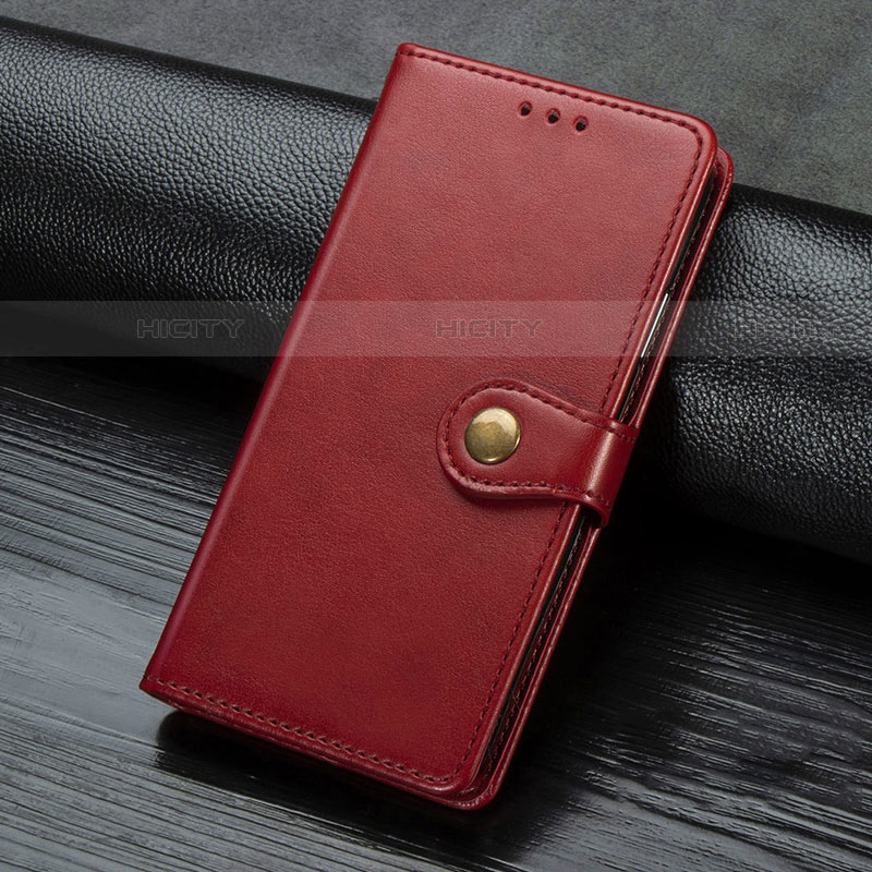 Coque Portefeuille Livre Cuir Etui Clapet L16 pour Huawei Y7p Rouge Plus