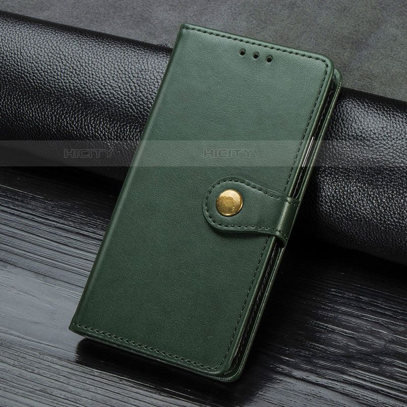 Coque Portefeuille Livre Cuir Etui Clapet L16 pour Huawei Y7p Vert Plus