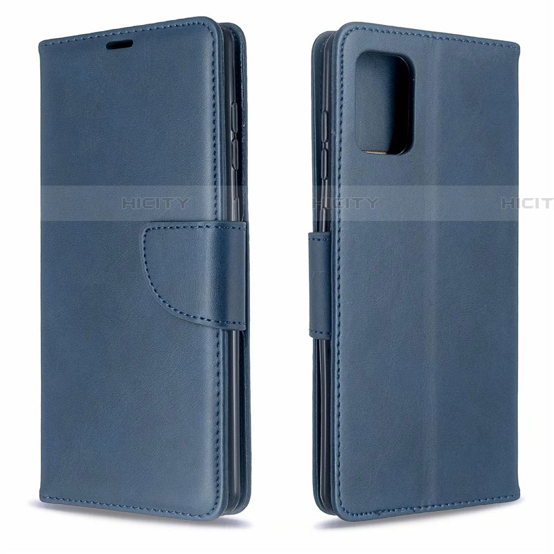 Coque Portefeuille Livre Cuir Etui Clapet L16 pour Samsung Galaxy A71 5G Bleu Plus