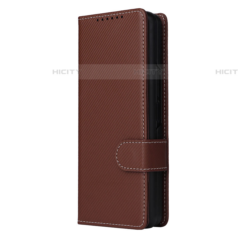 Coque Portefeuille Livre Cuir Etui Clapet L16Z pour Samsung Galaxy Z Fold4 5G Marron Plus