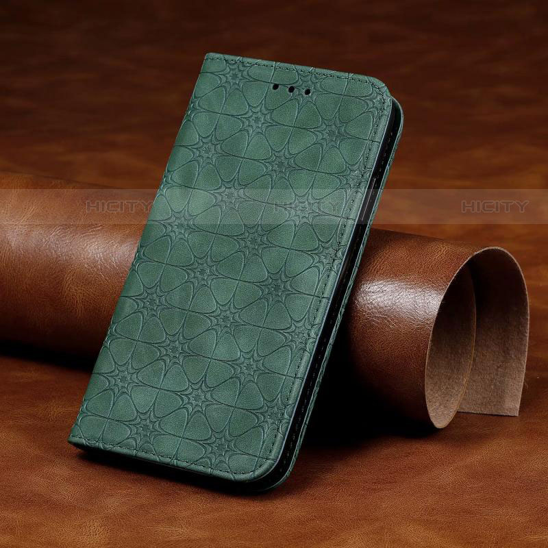 Coque Portefeuille Livre Cuir Etui Clapet L17 pour Huawei Y7p Vert Plus