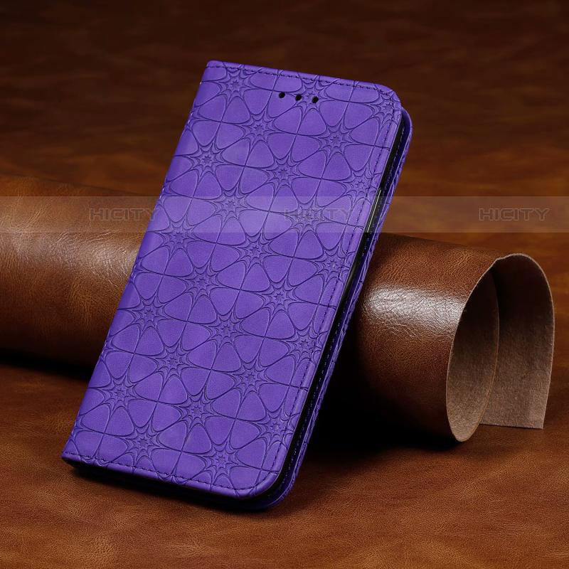 Coque Portefeuille Livre Cuir Etui Clapet L17 pour Huawei Y7p Violet Plus