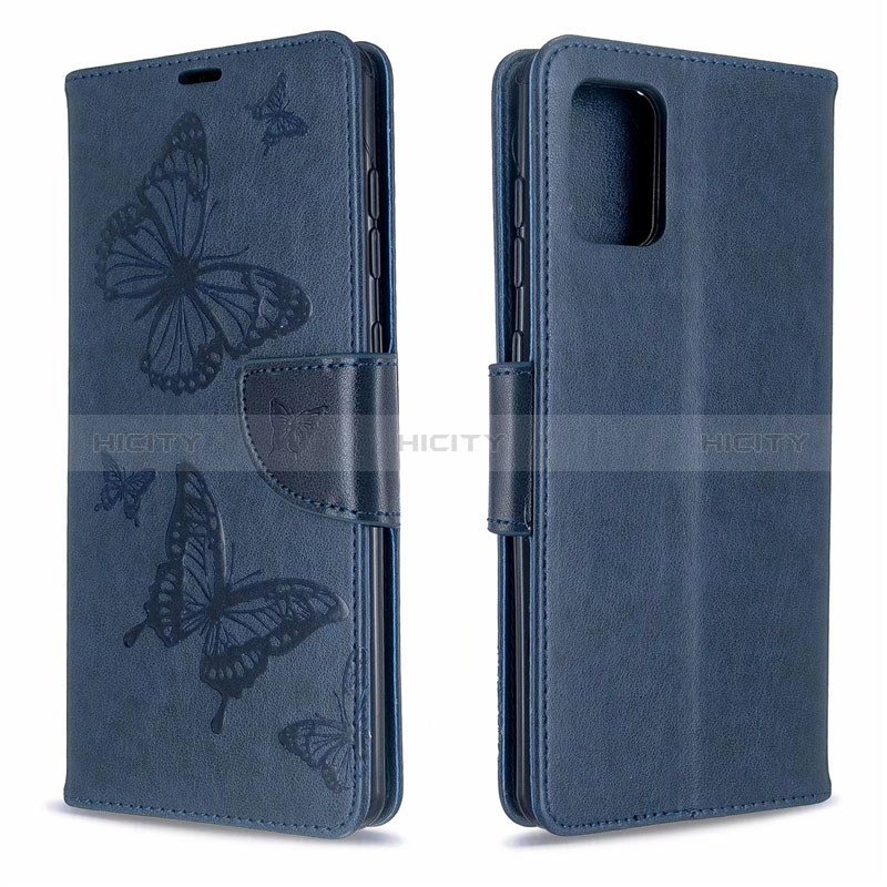 Coque Portefeuille Livre Cuir Etui Clapet L17 pour Samsung Galaxy A71 4G A715 Bleu Plus