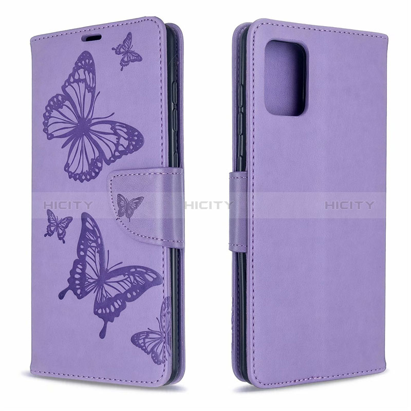 Coque Portefeuille Livre Cuir Etui Clapet L17 pour Samsung Galaxy A71 4G A715 Violet Plus