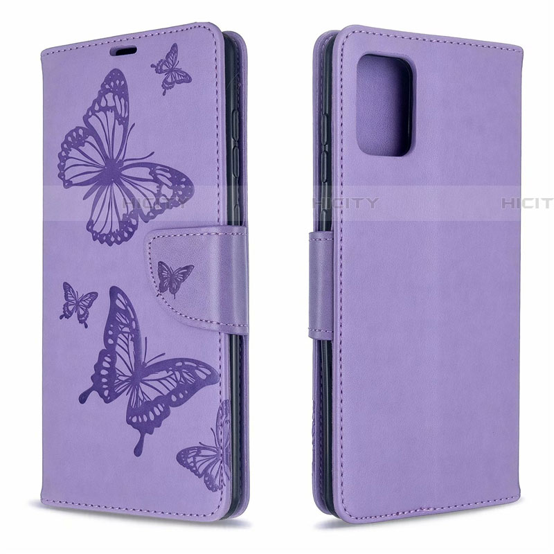 Coque Portefeuille Livre Cuir Etui Clapet L17 pour Samsung Galaxy A71 5G Violet Plus