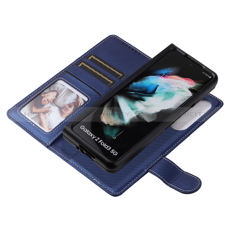 Coque Portefeuille Livre Cuir Etui Clapet L17Z pour Samsung Galaxy Z Fold3 5G Plus