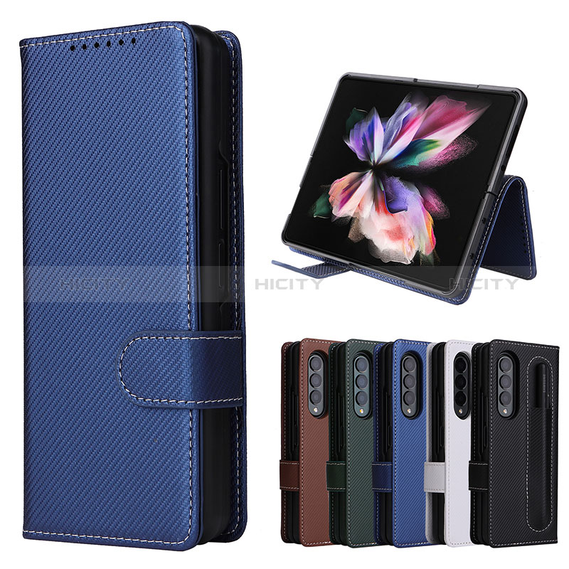 Coque Portefeuille Livre Cuir Etui Clapet L17Z pour Samsung Galaxy Z Fold3 5G Plus