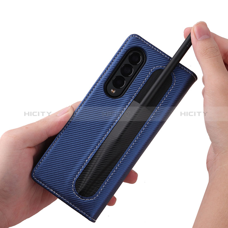 Coque Portefeuille Livre Cuir Etui Clapet L17Z pour Samsung Galaxy Z Fold3 5G Plus