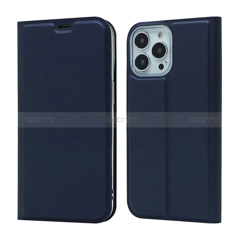 Coque Portefeuille Livre Cuir Etui Clapet L18 pour Apple iPhone 14 Pro Bleu Plus