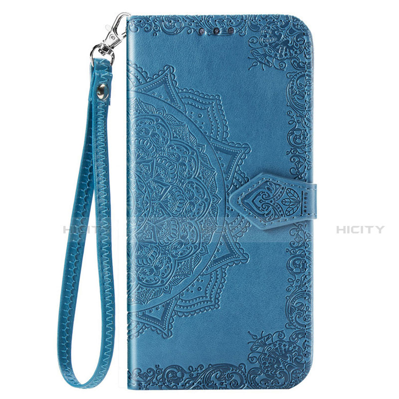 Coque Portefeuille Livre Cuir Etui Clapet L18 pour Huawei P40 Lite E Bleu Plus