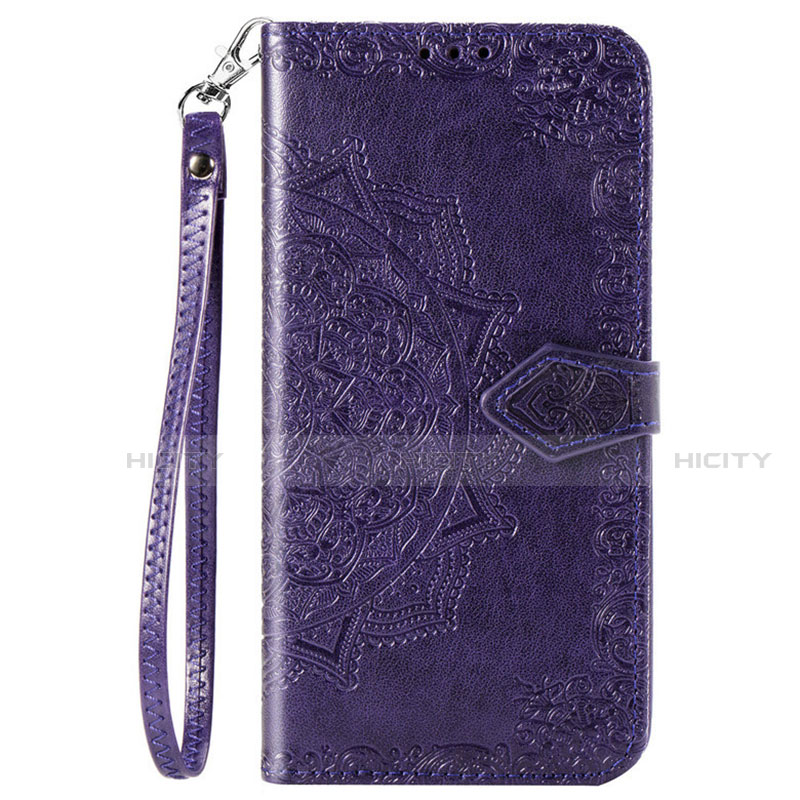 Coque Portefeuille Livre Cuir Etui Clapet L18 pour Huawei P40 Lite E Violet Plus