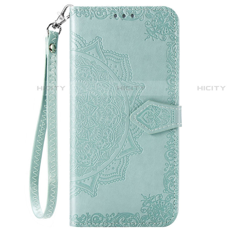 Coque Portefeuille Livre Cuir Etui Clapet L18 pour Huawei Y7p Vert Plus