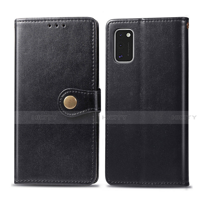 Coque Portefeuille Livre Cuir Etui Clapet L18 pour Samsung Galaxy A41 Noir Plus