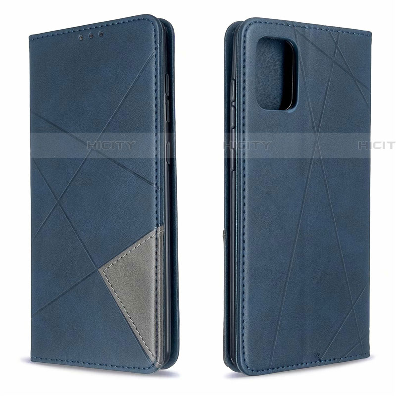 Coque Portefeuille Livre Cuir Etui Clapet L18 pour Samsung Galaxy A71 5G Bleu Plus