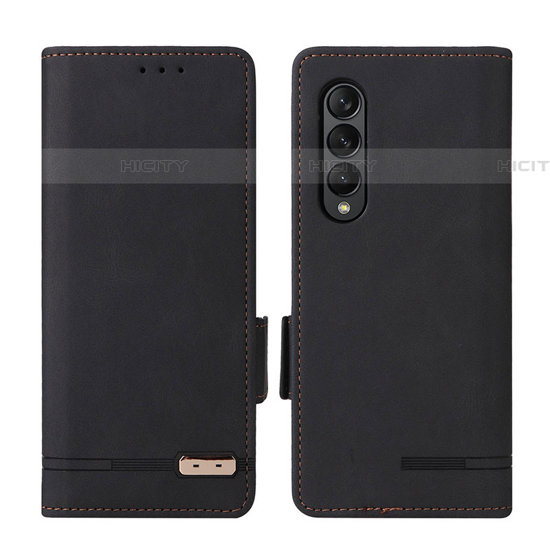 Coque Portefeuille Livre Cuir Etui Clapet L18Z pour Samsung Galaxy Z Fold4 5G Noir Plus