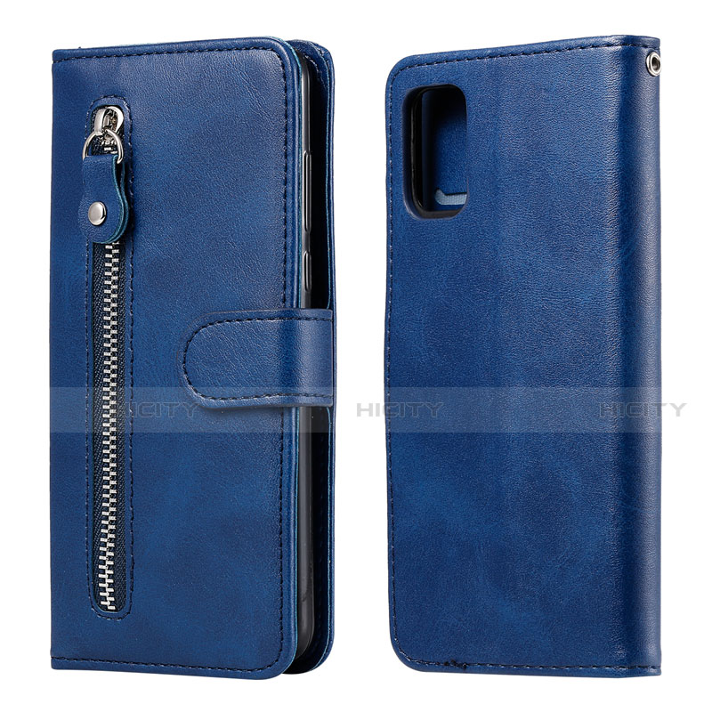 Coque Portefeuille Livre Cuir Etui Clapet L20 pour Samsung Galaxy A41 Bleu Plus