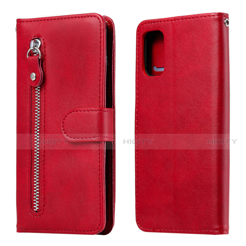 Coque Portefeuille Livre Cuir Etui Clapet L20 pour Samsung Galaxy A41 Rouge Plus