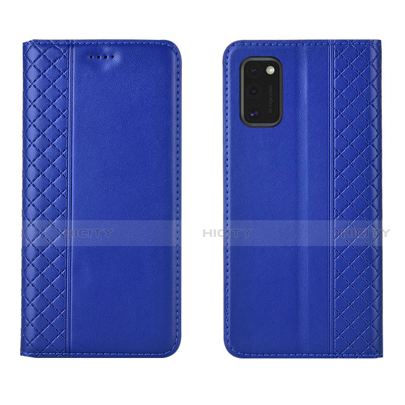 Coque Portefeuille Livre Cuir Etui Clapet L21 pour Samsung Galaxy A41 Bleu Plus