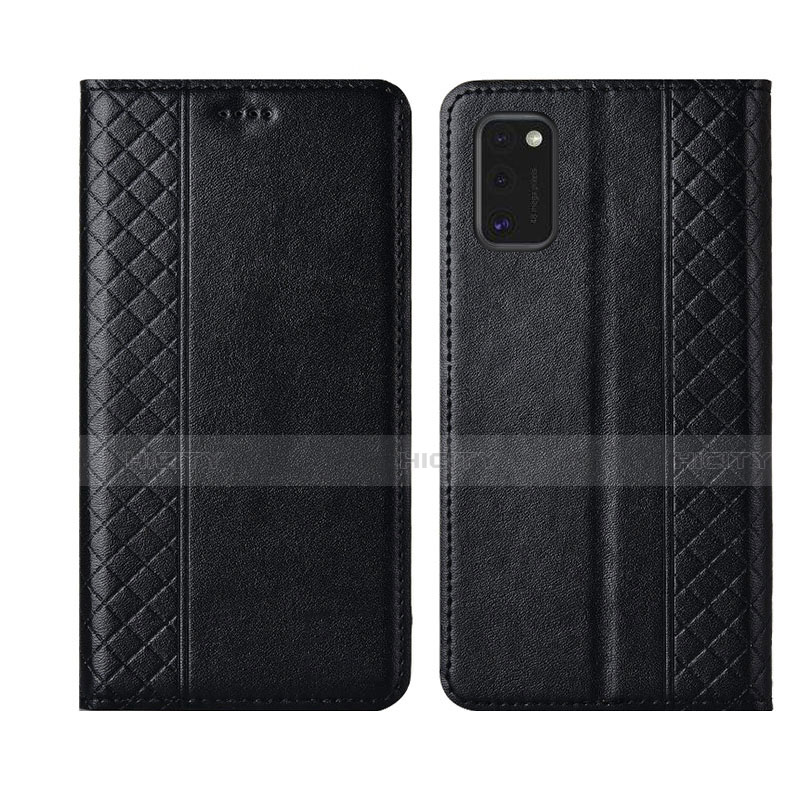 Coque Portefeuille Livre Cuir Etui Clapet L21 pour Samsung Galaxy A41 Noir Plus