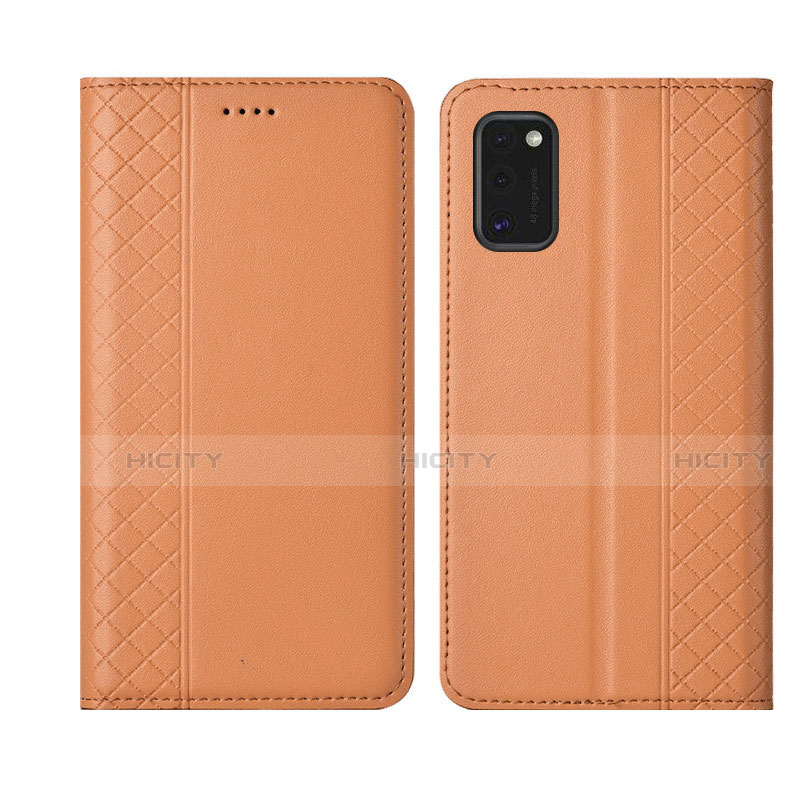 Coque Portefeuille Livre Cuir Etui Clapet L21 pour Samsung Galaxy A41 Orange Plus