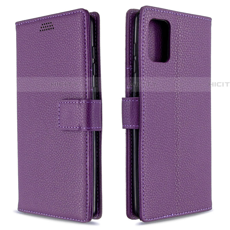 Coque Portefeuille Livre Cuir Etui Clapet L22 pour Samsung Galaxy A71 5G Violet Plus