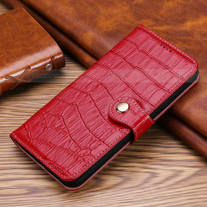 Coque Portefeuille Livre Cuir Etui Clapet L24 pour Apple iPhone 13 Mini Rouge Plus