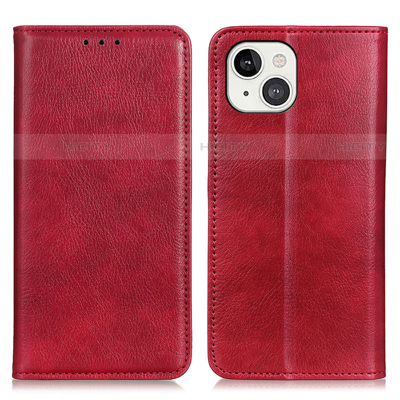 Coque Portefeuille Livre Cuir Etui Clapet L25 pour Apple iPhone 13 Mini Rouge Plus