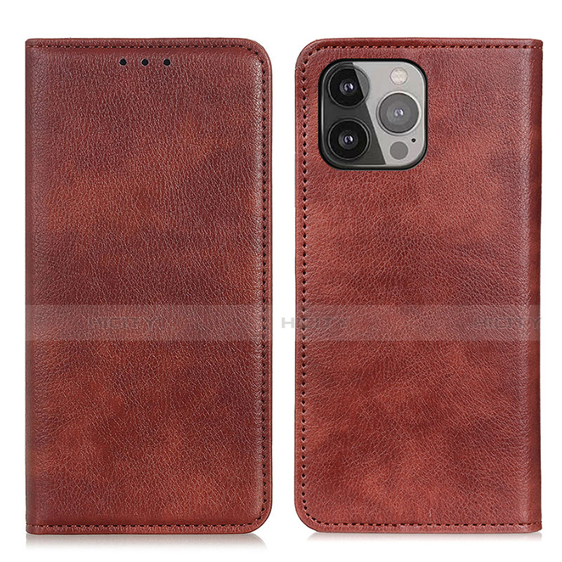 Coque Portefeuille Livre Cuir Etui Clapet L25 pour Apple iPhone 13 Pro Max Marron Plus