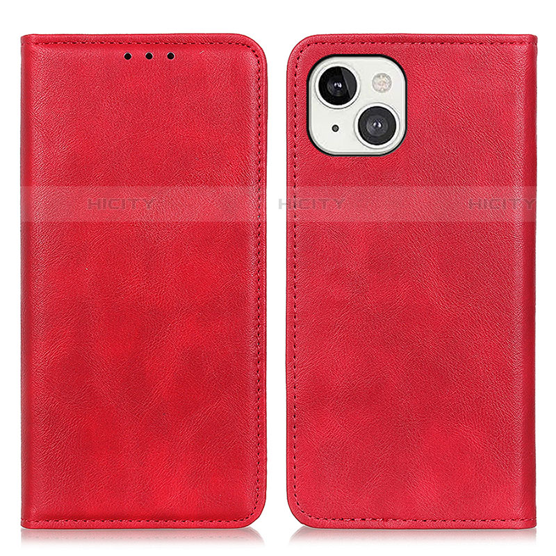 Coque Portefeuille Livre Cuir Etui Clapet L26 pour Apple iPhone 13 Rouge Plus