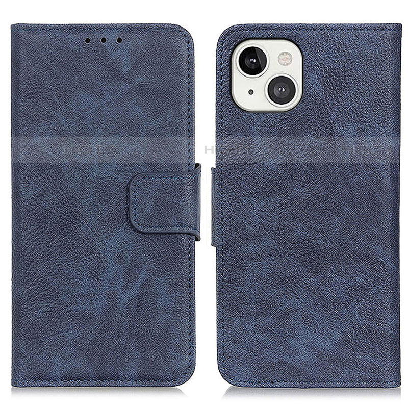 Coque Portefeuille Livre Cuir Etui Clapet L27 pour Apple iPhone 15 Bleu Plus