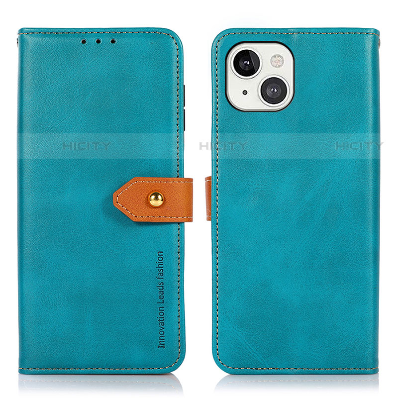 Coque Portefeuille Livre Cuir Etui Clapet L29 pour Apple iPhone 13 Bleu Plus