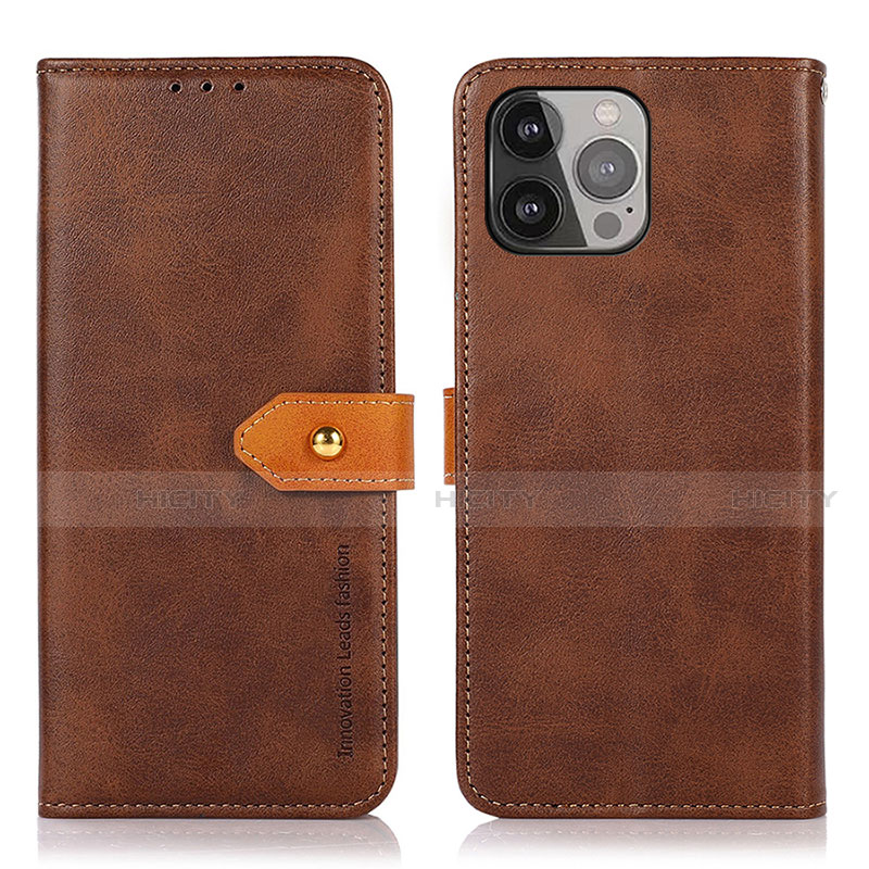 Coque Portefeuille Livre Cuir Etui Clapet L29 pour Apple iPhone 13 Pro Marron Plus