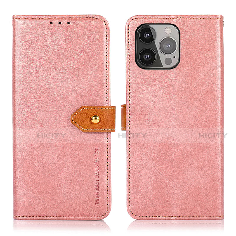 Coque Portefeuille Livre Cuir Etui Clapet L29 pour Apple iPhone 13 Pro Or Rose Plus