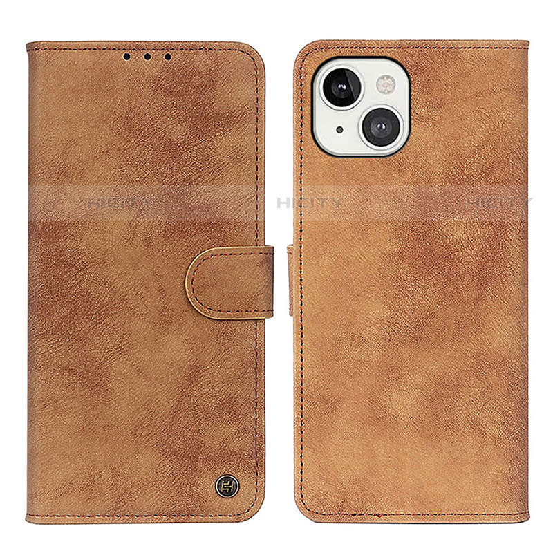 Coque Portefeuille Livre Cuir Etui Clapet L30 pour Apple iPhone 13 Marron Plus