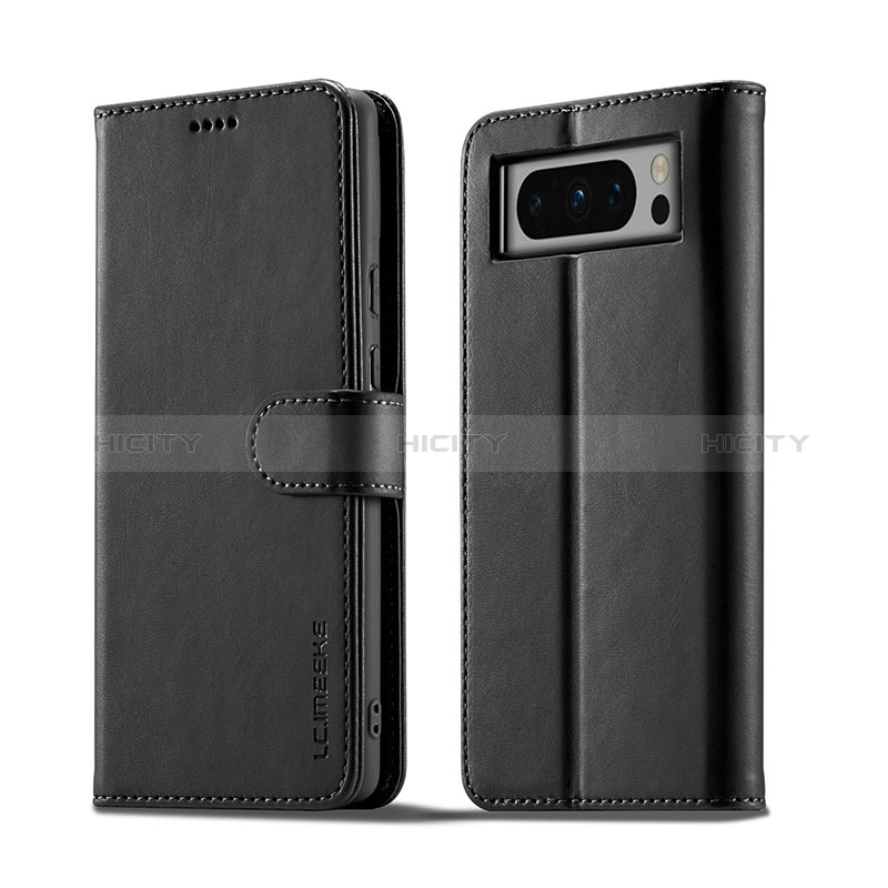 Coque Portefeuille Livre Cuir Etui Clapet LC1 pour Google Pixel 8 Pro 5G Noir Plus