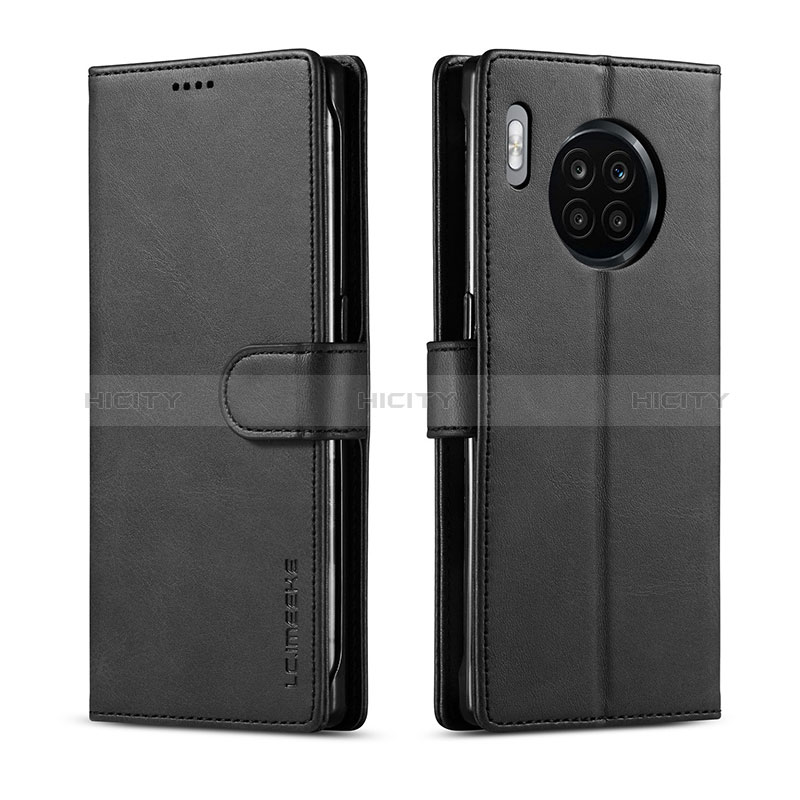 Coque Portefeuille Livre Cuir Etui Clapet LC1 pour Huawei Honor 50 Lite Noir Plus