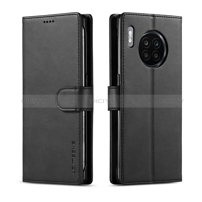 Coque Portefeuille Livre Cuir Etui Clapet LC1 pour Huawei Nova 8i Noir Plus