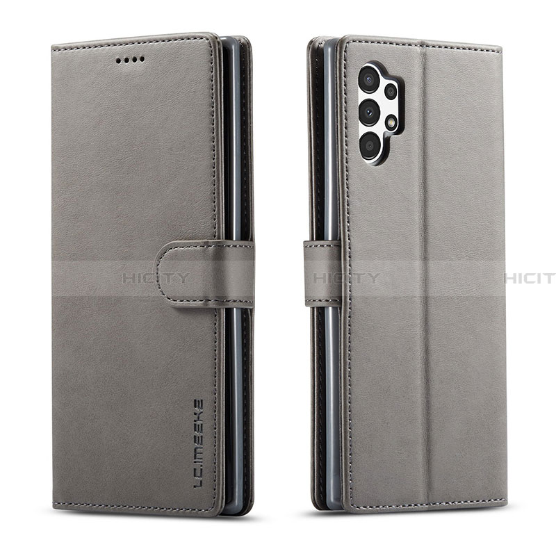 Coque Portefeuille Livre Cuir Etui Clapet LC1 pour Samsung Galaxy A13 4G Gris Plus