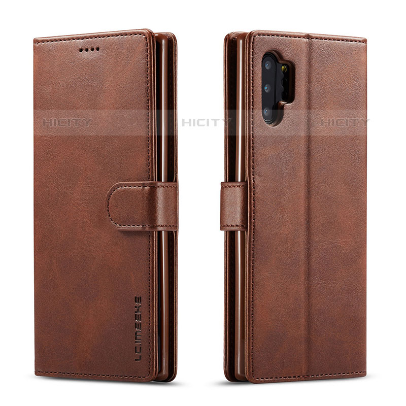 Coque Portefeuille Livre Cuir Etui Clapet LC1 pour Samsung Galaxy M32 5G Marron Plus