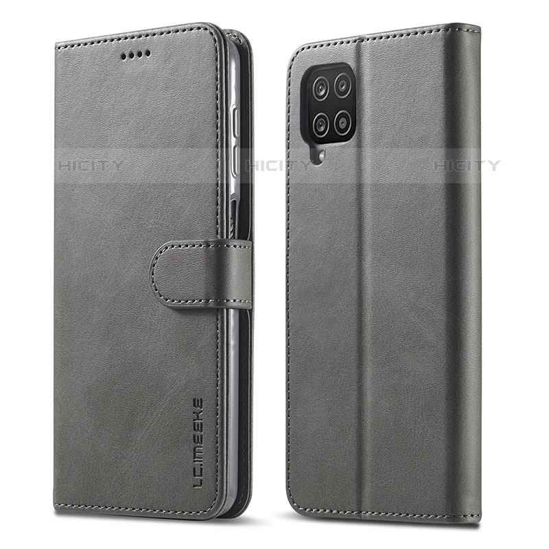 Coque Portefeuille Livre Cuir Etui Clapet LC1 pour Samsung Galaxy M33 5G Gris Plus