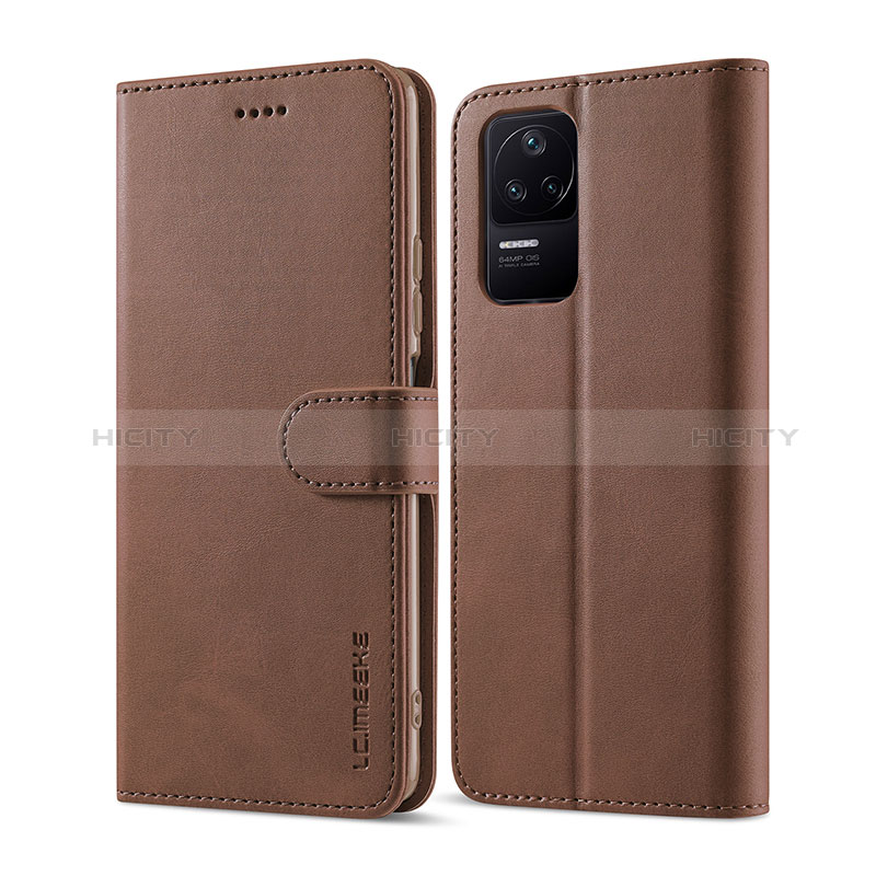 Coque Portefeuille Livre Cuir Etui Clapet LC1 pour Xiaomi Poco F4 5G Marron Plus