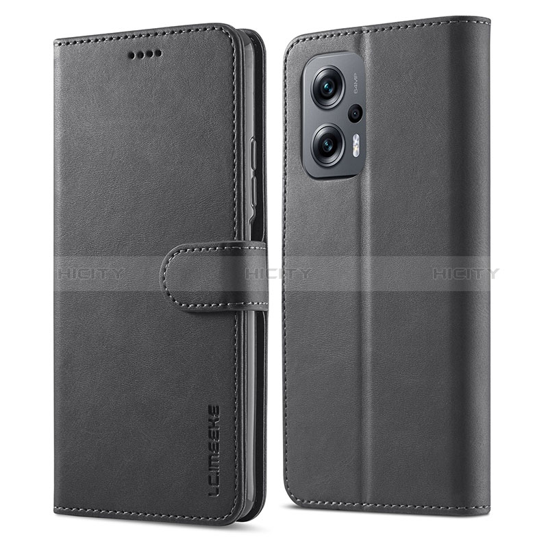 Coque Portefeuille Livre Cuir Etui Clapet LC1 pour Xiaomi Poco X4 GT 5G Noir Plus