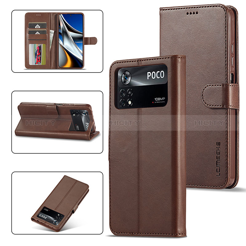 Coque Portefeuille Livre Cuir Etui Clapet LC1 pour Xiaomi Poco X4 Pro 5G Plus