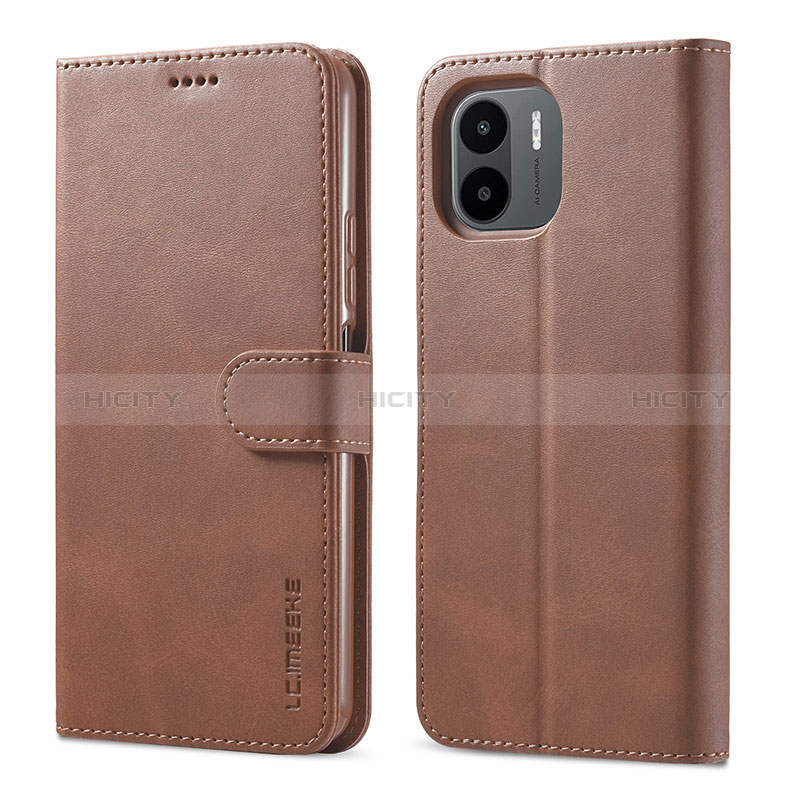 Coque Portefeuille Livre Cuir Etui Clapet LC1 pour Xiaomi Redmi A1 Marron Plus