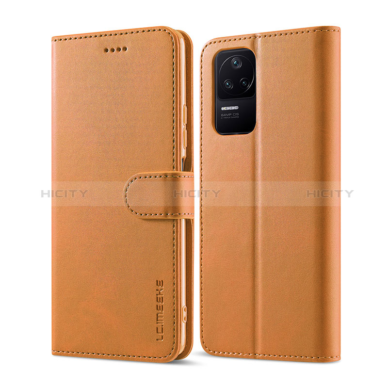 Coque Portefeuille Livre Cuir Etui Clapet LC1 pour Xiaomi Redmi K40S 5G Brun Clair Plus