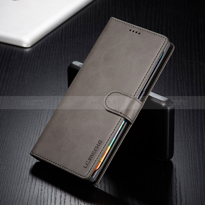 Coque Portefeuille Livre Cuir Etui Clapet LC2 pour Huawei Honor 50 Lite Gris Plus