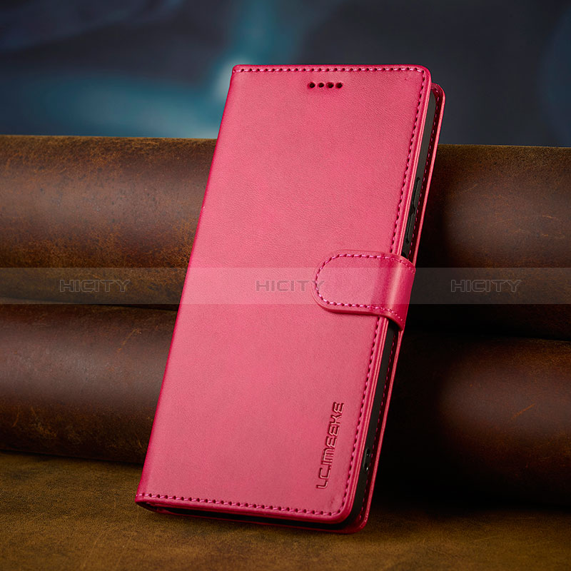 Coque Portefeuille Livre Cuir Etui Clapet LC2 pour Xiaomi Redmi 13C Rose Rouge Plus